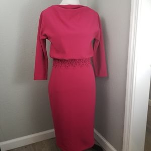Badgley Mischka Sheath Dress Dark Pink